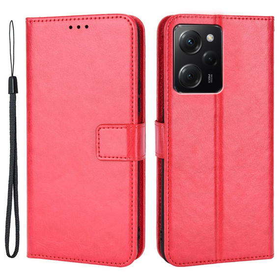 Etui z klapką do Xiaomi Poco X5 Pro 5G, Wallet, czerwone