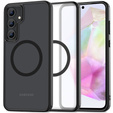 Etui Tech-Protect do Samsung Galaxy A35 5G, Magmat MagSafe, Matowe Przezroczyste / Czarne