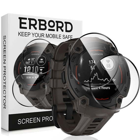 2x Szkło Hybrydowe ERBORD do Garmin Instinct E 45mm