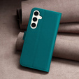 Etui z klapką do Samsung Galaxy S23 FE, BINFEN Wallet, zielone + szkło 9H