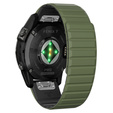 Pasek Silikonowy QuickFit do Garmin Fenix 26mm, Zielony / Czarny