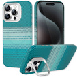 Etui do iPhone 15 Pro Max, Frame Kickstand, do MagSafe, Moon Green
