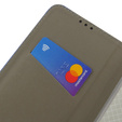 Etui z klapką do HTC Desire 19+ Plus, Flexi Book, złote