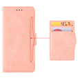 Etui z klapką do Samsung Galaxy S23 FE, Card Slot, różowe