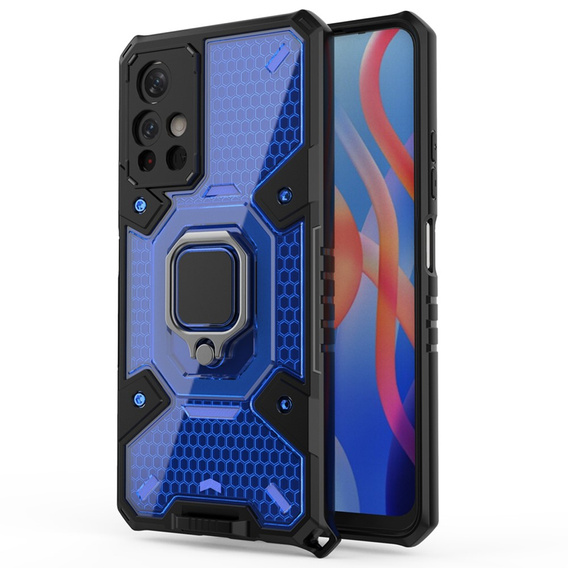 Etui ERBORD Kickstand Honeycomb do Xiaomi Poco M4 Pro 5G / Redmi Note 11S 5G, Blue