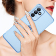 Etui do Samsung Galaxy A15 4G / 5G, Electro heart, niebieskie + Szkło Full Glue Ceramic