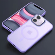 Etui do iPhone 11, do MagSafe, ERBORD Matt Case, fioletowy + Szkło na ekran