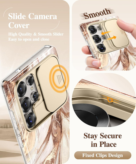 Etui do Samsung Galaxy S25 Ultra – GVIEWIN Topaz/Gold