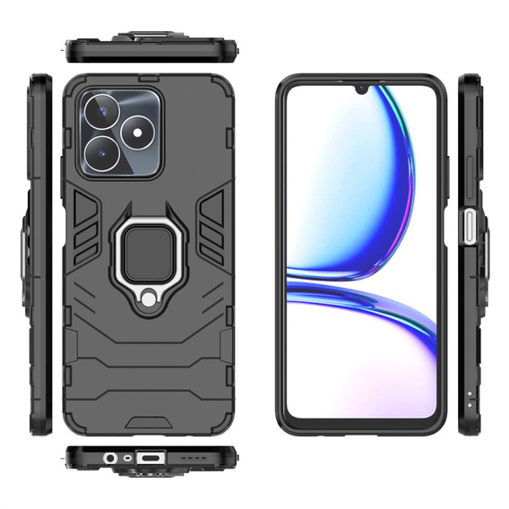 Etui do Realme C53 4G, Kickstand Ring, czarne