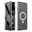Etui Magnetic Dual Glass MagSafe do Samsung Galaxy S24, zielone