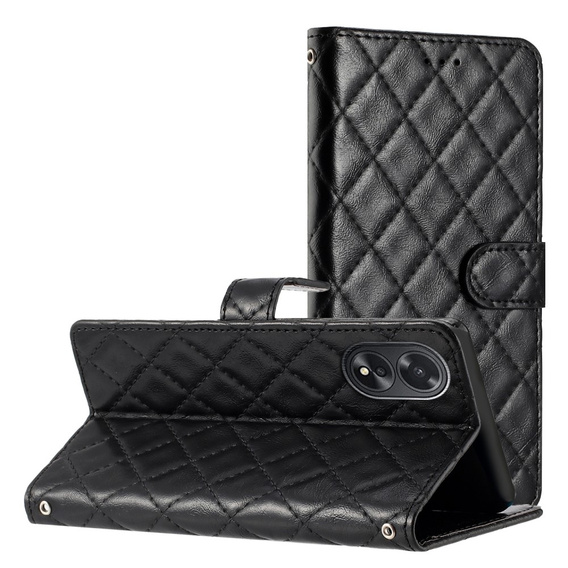 Etui z klapką do Oppo A38 4G / Oppo A18 4G, Wallet, BINFEN COLOR, czarne