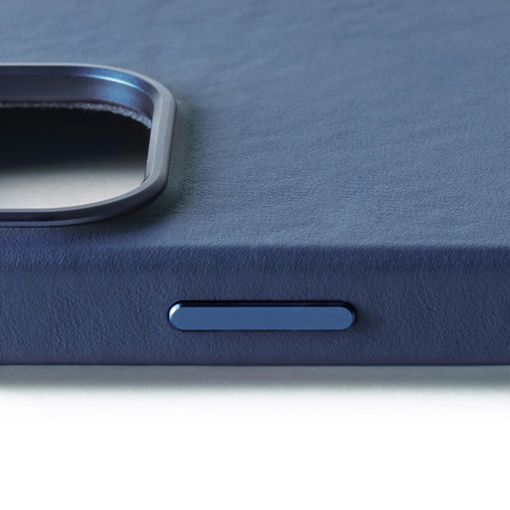Etui Mujjo Skórzane do iPhone 16 Pro Max, MagSafe, niebieskie