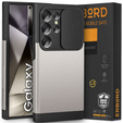Pancerne etui do MagSafe na Galaxy S24 Ultra, ERBORD MagProtect Cam Slider, szare gunmetal