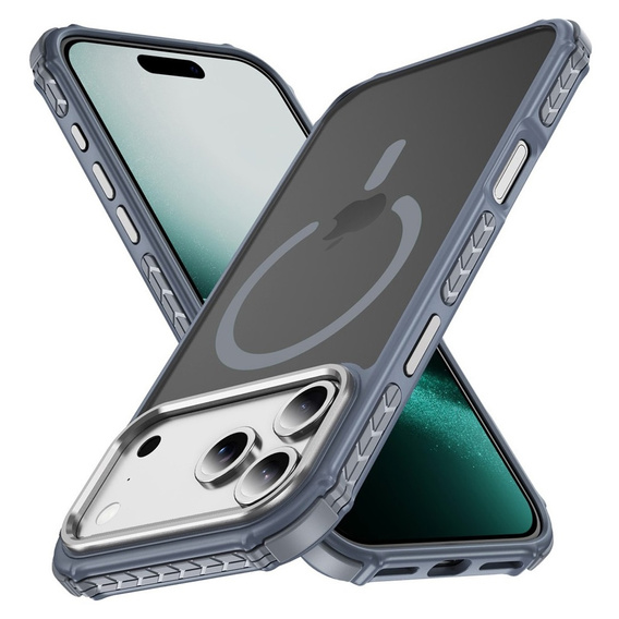 Etui Matt Case do iPhone 17 Pro Max, pancerne, do MagSafe, przydymione z szarymi bokami