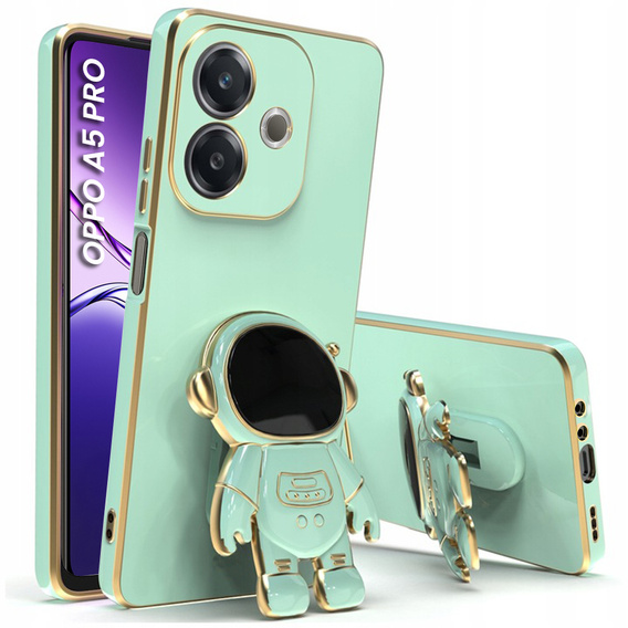 Etui do Oppo A5 Pro 5G, Astronaut, zielone