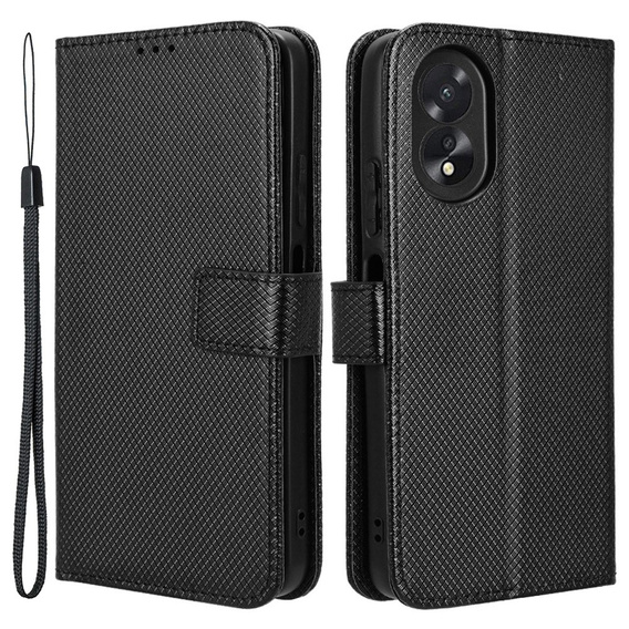 Etui z klapką do Oppo A38 4G / Oppo A18 4G, Wallet Smart Magnet, czarne