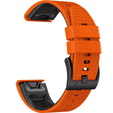 Pasek Silikonowy do Garmin Fenix 5/6/7 Forerunner 965/955/945/935 22mm, Pomarańczowy / Czarny