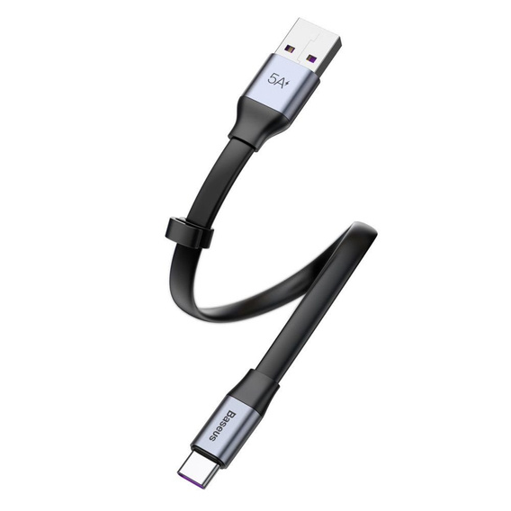 Baseus Nimble 23 cm – kabel USB-A do USB-C 40W 5A, szaro-czarny