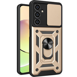 Etui pancerne do Samsung Galaxy A05s, CamShield Slide, złote