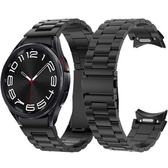 Pasek Bransoleta do Samsung Galaxy Watch 4/5/6 40/42/43/44/45/46/47mm, Czarny