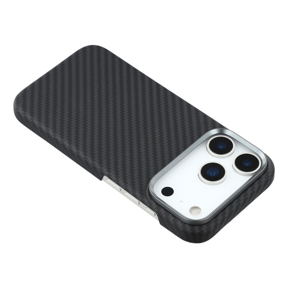 Etui do iPhone 17 Pro Max, Carbon Fiber, do MagSafe, czarne
