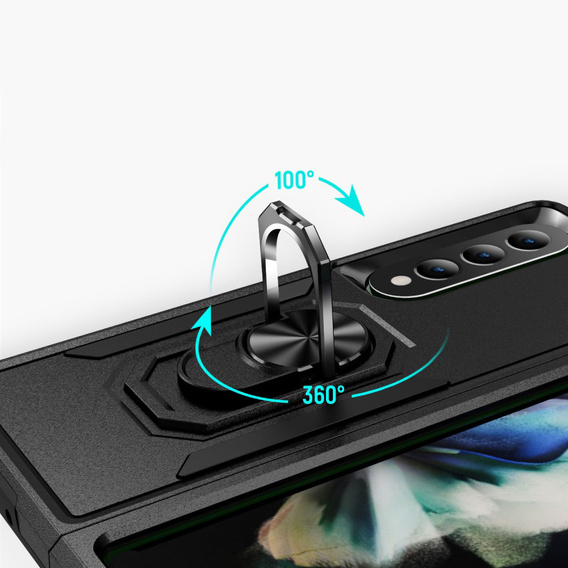 Etui pancerne do do Samsung Galaxy Z Fold 4 5G, Nox Case Ring, czarne