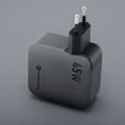 Ładowarka sieciowa GaN z kablem USB-C 45 W Forcell F-Energy