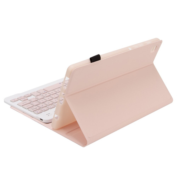 Etui z klawiaturą do Samsung Galaxy Tab A7 Lite 8.7 T220 / 225, różowe rose gold