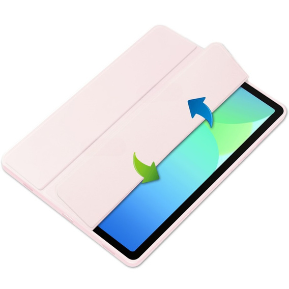 Etui do Samsung Galaxy Tab S10 FE+ Plus, Smartcase Hybrid, z miejscem na rysik, różowe