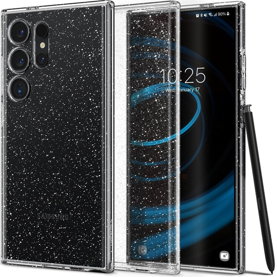 Etui Spigen do Galaxy S24 Ultra, Liquid Crystal, przezroczyste brokat