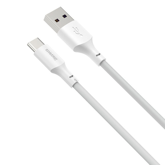 Zestaw 2 kabli Baseus Simple Wisdom USB-A do USB-C 1,5 m 5A - biały