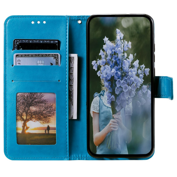 Etui z klapką do Samsung Galaxy A05s 4G, Mandala, niebieskie