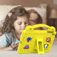Etui do iPad mini 7.9" 2019/2015/2014/2013/2012 (5/4/3/2/1 gen.), Cute Patterns, z podstawką, Żółte