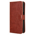 Etui z klapką do Samsung Galaxy M15 5G, Crazy Horse Wallet, brązowe