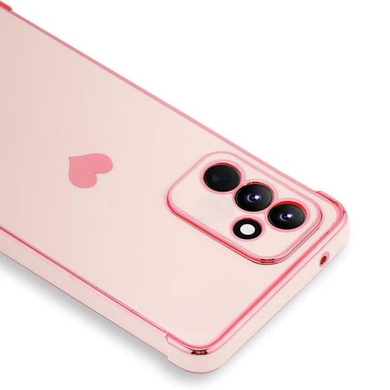 Etui do Samsung Galaxy A35 5G, Electro heart, różowe rose gold + Szkło Full Glue Ceramic