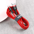 Baseus kabel USB-A na USB-C 0,5 m Cafule 3 A - Czerwono-Czarny