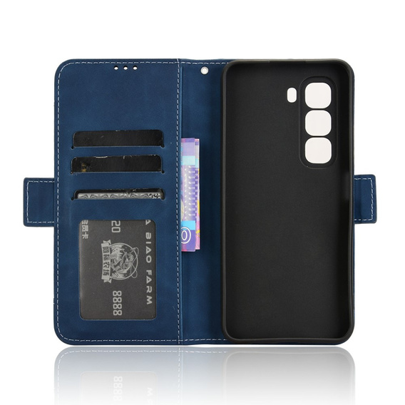 Etui z klapką do Infinix Hot 50 Pro+ 4G, Card Slot, granatowe