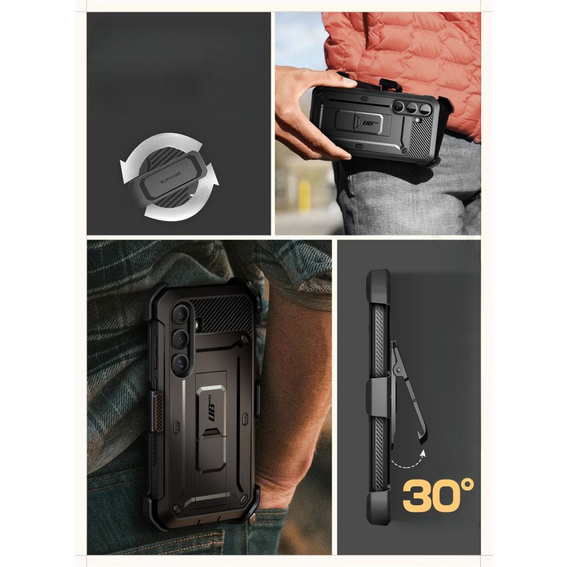 Etui Supcase do Samsung Galaxy S25 FE, Unicorn Beetle Pro, Czarne