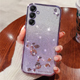 Etui do Samsung Galaxy A55 5G, Glitter Flower, fioletowe