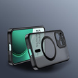 Etui Matt Case do Oppo Reno 14, do MagSafe, półprzezroczyste czarne