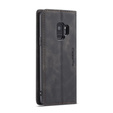 Etui CASEME do Samsung Galaxy S9, Leather Wallet Case, czarne