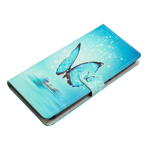 Etui z klapką do Xiaomi Redmi Note 12S, Wallet, Butterfly niebieski