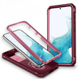 Etui pancerne do Samsung Galaxy S23 Plus, CamShield Slide, różowe / czerwone