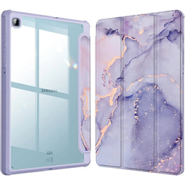 Etui Smartcase Hybrid do Samsung Galaxy Tab S6 Lite, z miejscem na rysik – fioletowe Marble