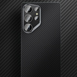Etui BENKS Kevlar do Samsung Galaxy S25+ Plus, Carbon Fiber 600D 0044, do MagSafe, czarne