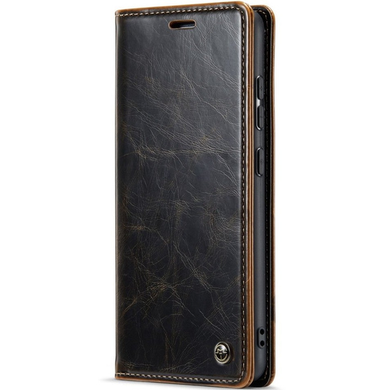 Etui z klapką CASEME do Samsung Galaxy A52/A52s, Waxy Textured, kawowe