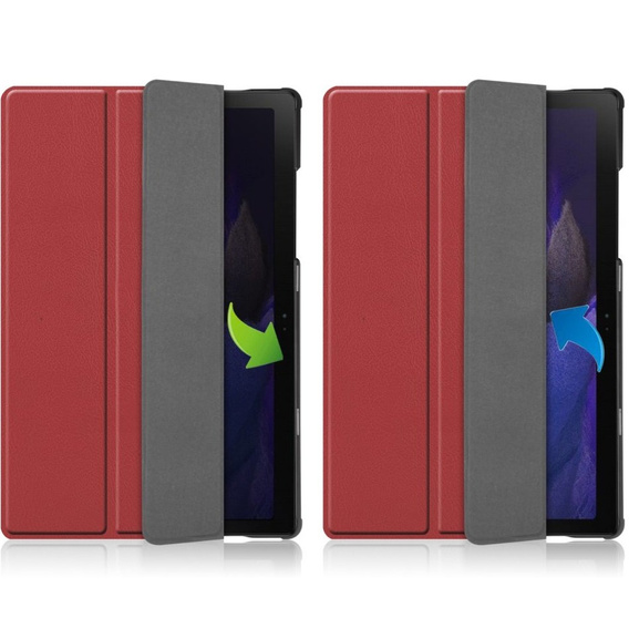 Etui do Samsung Galaxy Tab A8 10.5 SM-X200 SM-X205, Smartcase, bordowe