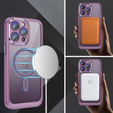 Etui do iPhone 14 Pro Max, ERBORD Impact Guard, do MagSafe, fioletowe