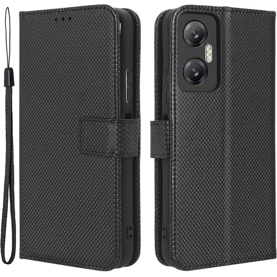 Etui z klapką do Infinix Hot 20 5G, Wallet Smart Magnet Case, czarne