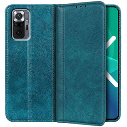 Etui do Xiaomi Redmi Note 10 Pro, Wallet Litchi Leather, zielone